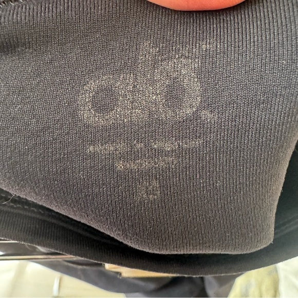 ALO Black Cropped Button Leggings - Picture 6 of 7